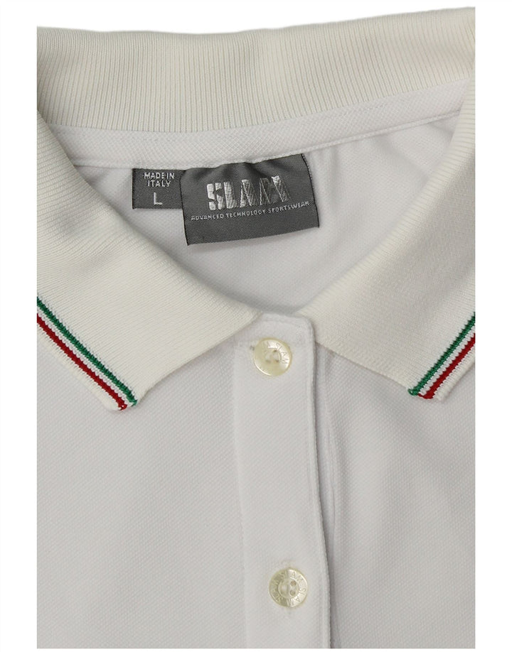 Slam Polo Femme UK 14 Grand Blanc Argyle/Diamant Polyamide