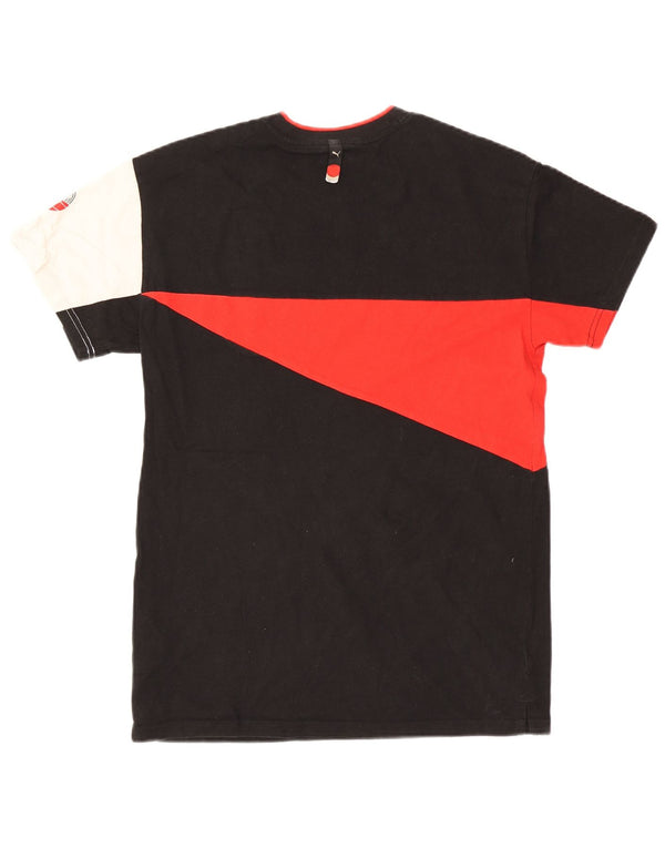 Puma T-shirt pour homme en coton color block Noir Taille S