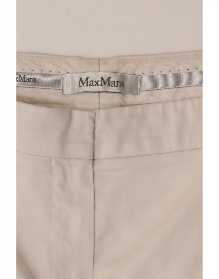 Max Mara Femme Pantalon Court Droit W30 L24 Blanc