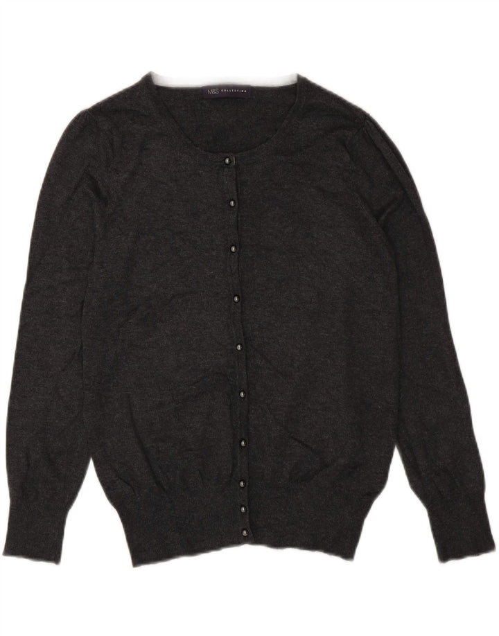 Marks & Spencer Cardigan pour femme en viscose gris moyen UK 42
