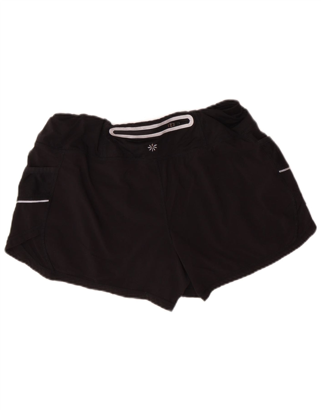 ATHLETA Short de sport pour femme UK 12 Medium Noir Polyester