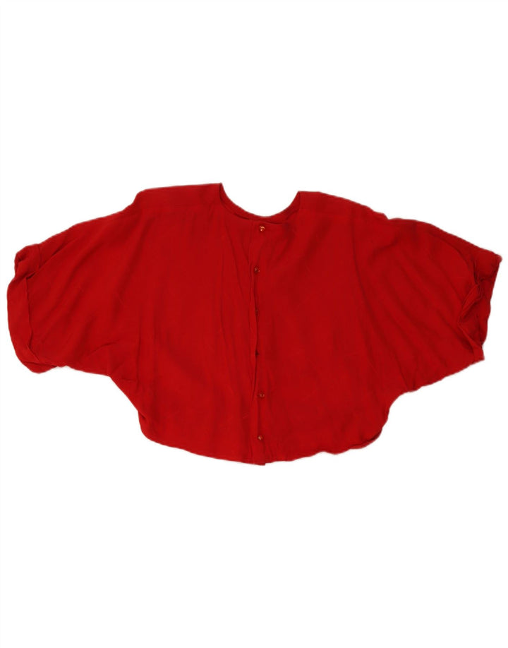 vintage Femmes Surdimensionné 2 Pièces Jupe Ensemble UK 14 Moyen W26 Rouge