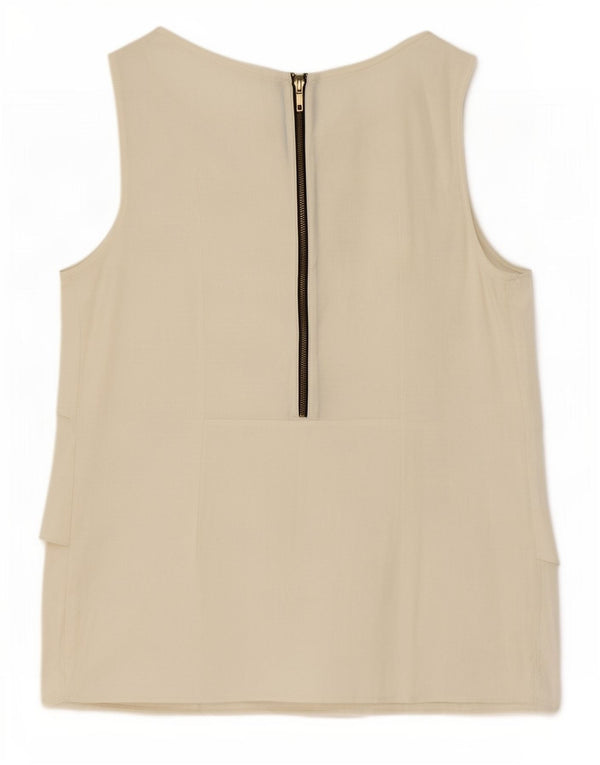 Zara Chemisier sans manches pour femme UK 18 XL Beige