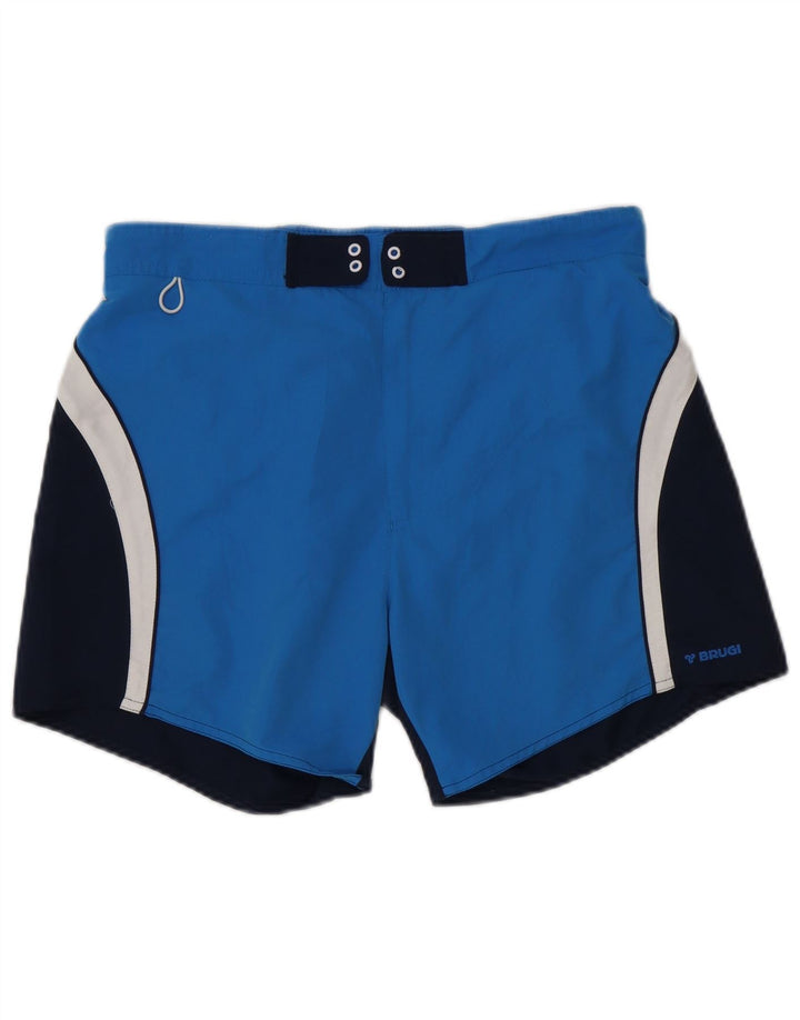 Brugi Short de Bain Homme Bleu Moyen Colorblock Polyester
