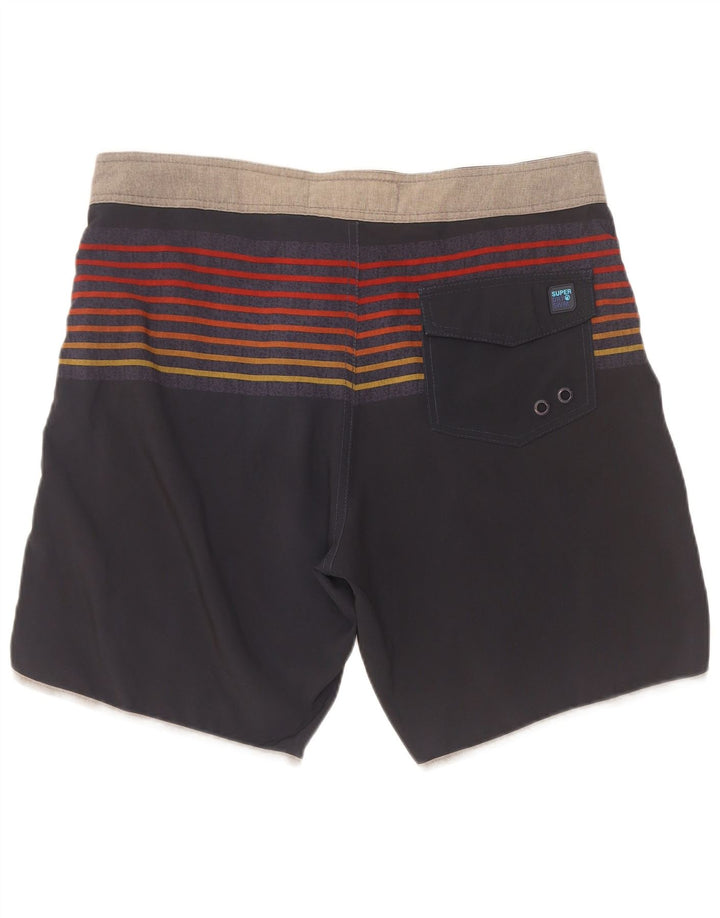 Superdry Short De Bain Homme Large Bleu Marine Rayé Polyester