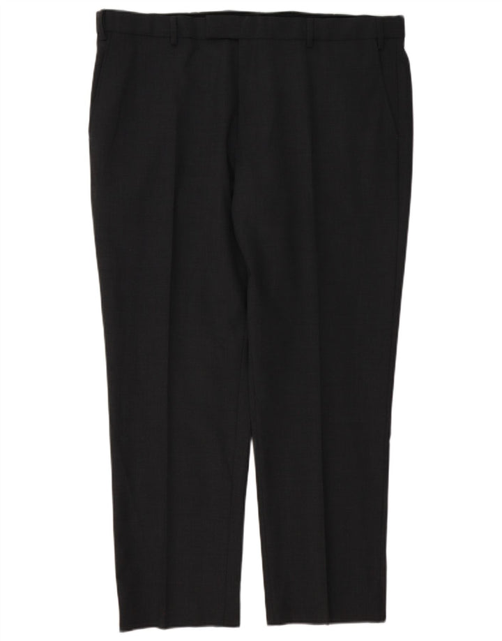 Marks & Spencer Pantalon de Costume Droit Regular Homme W40 L29 Gris Laine