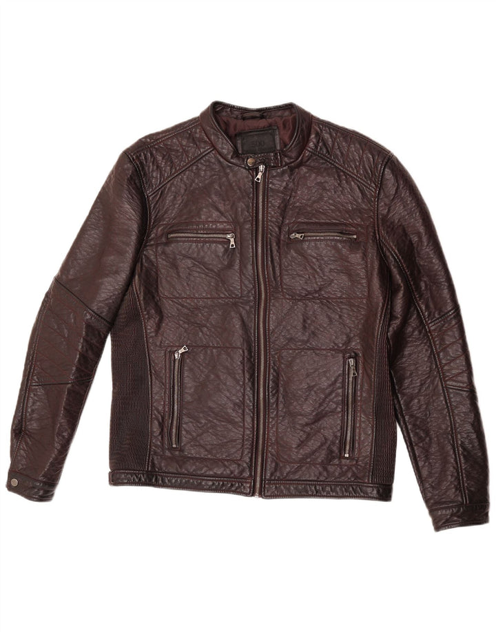 Maison Cinqcent Veste en simili cuir pour femme UK 18 XL Marron Polyuréthane