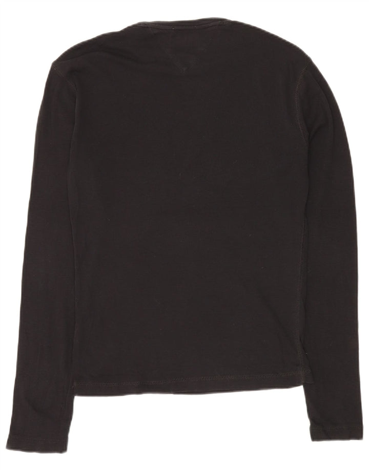 TOMMY HILFIGER Haut à manches longues pour homme en coton noir Small