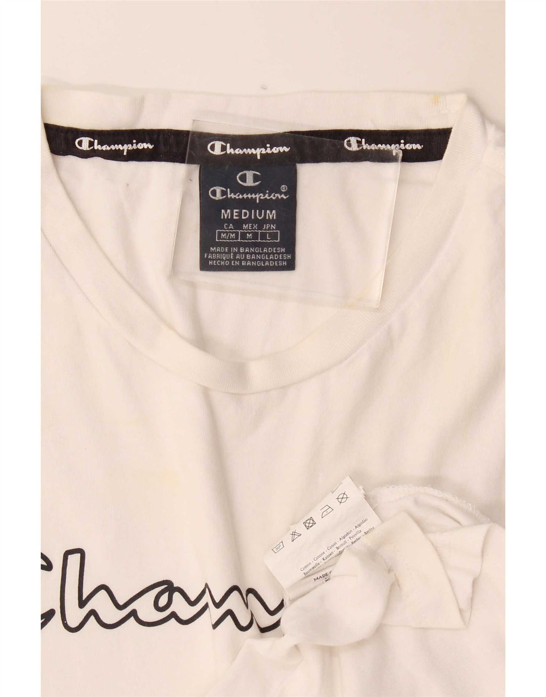 Champion Débardeur Graphique Homme Blanc Moyen Coton