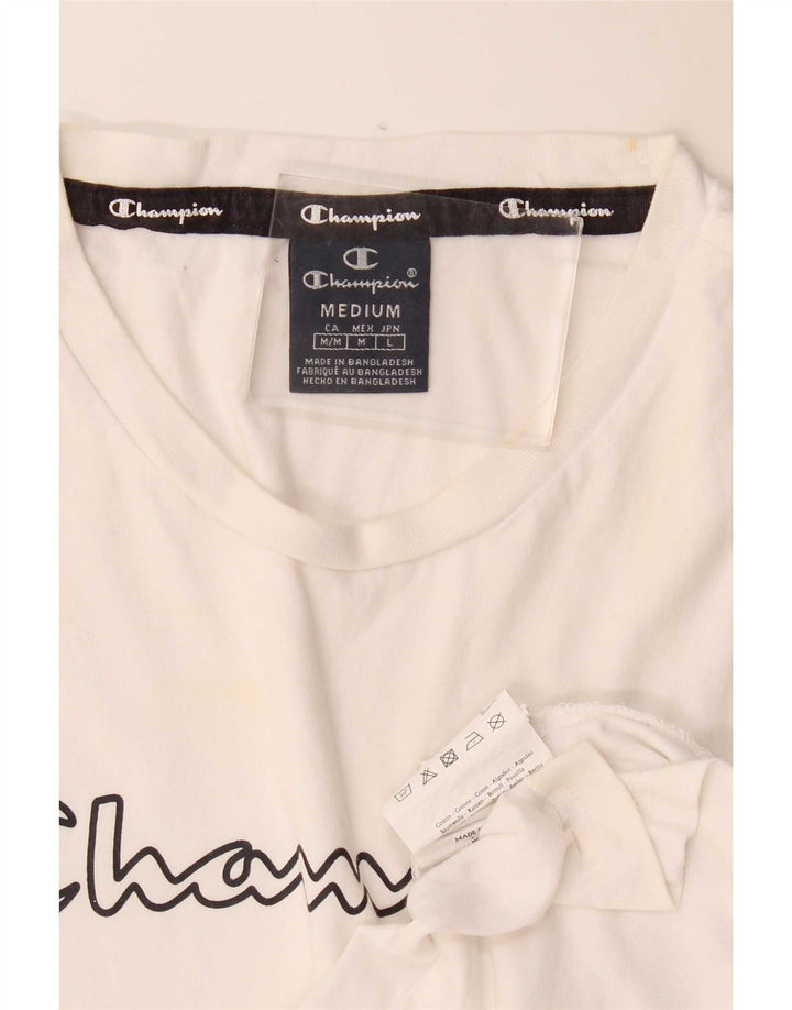 Champion Débardeur Graphique Homme Blanc Moyen Coton