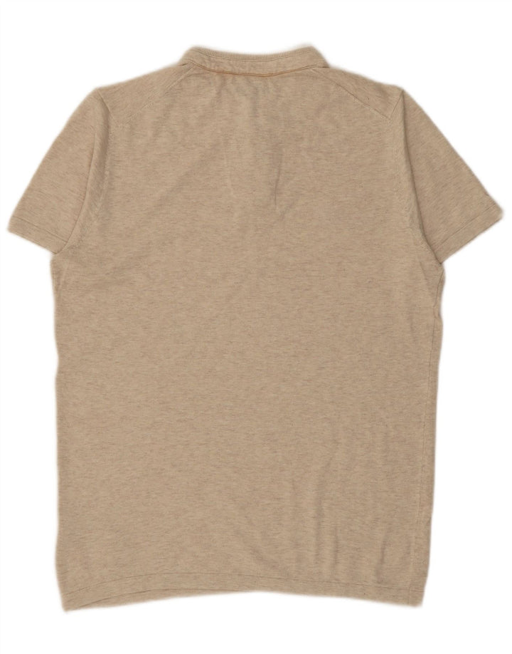 MASSIMO DUTTI Polo Homme Coton Beige Moyen