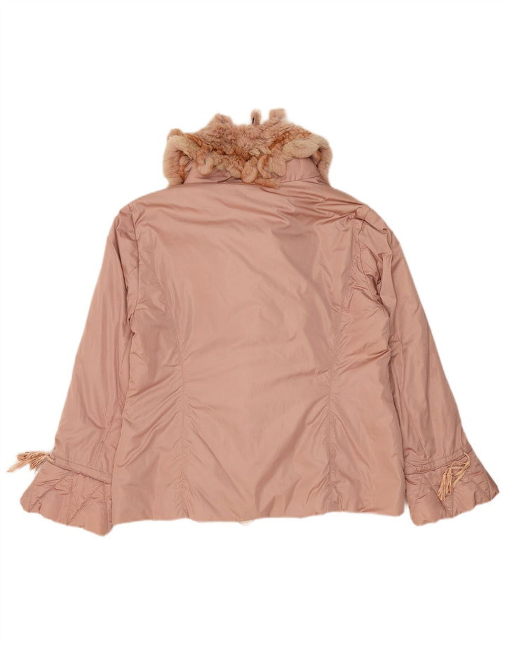 Luisa Spagnoli Veste Bomber Femme UK 16 Large Rose Polyamide