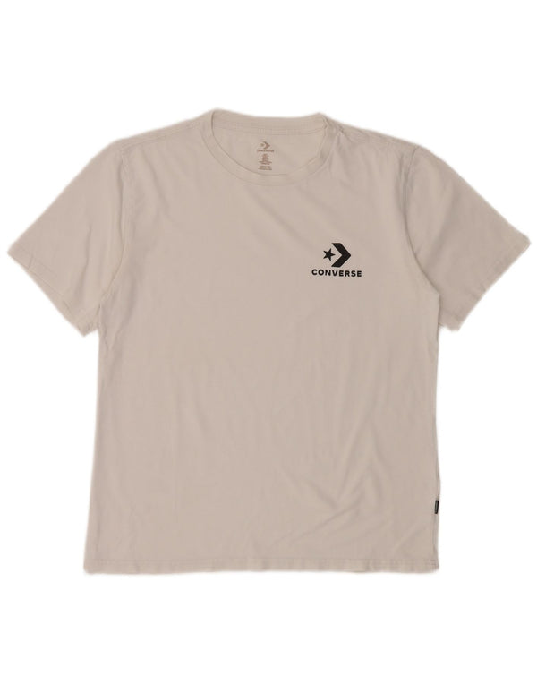 Converse T-shirt pour femme UK 44 Blanc moyen