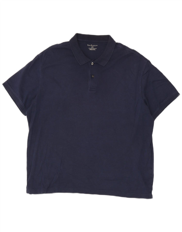 Van Heusen Polo Homme Grand Bleu Marine Coton