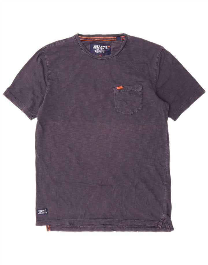 Superdry T-Shirt Homme Bleu Marine Moyen Coton