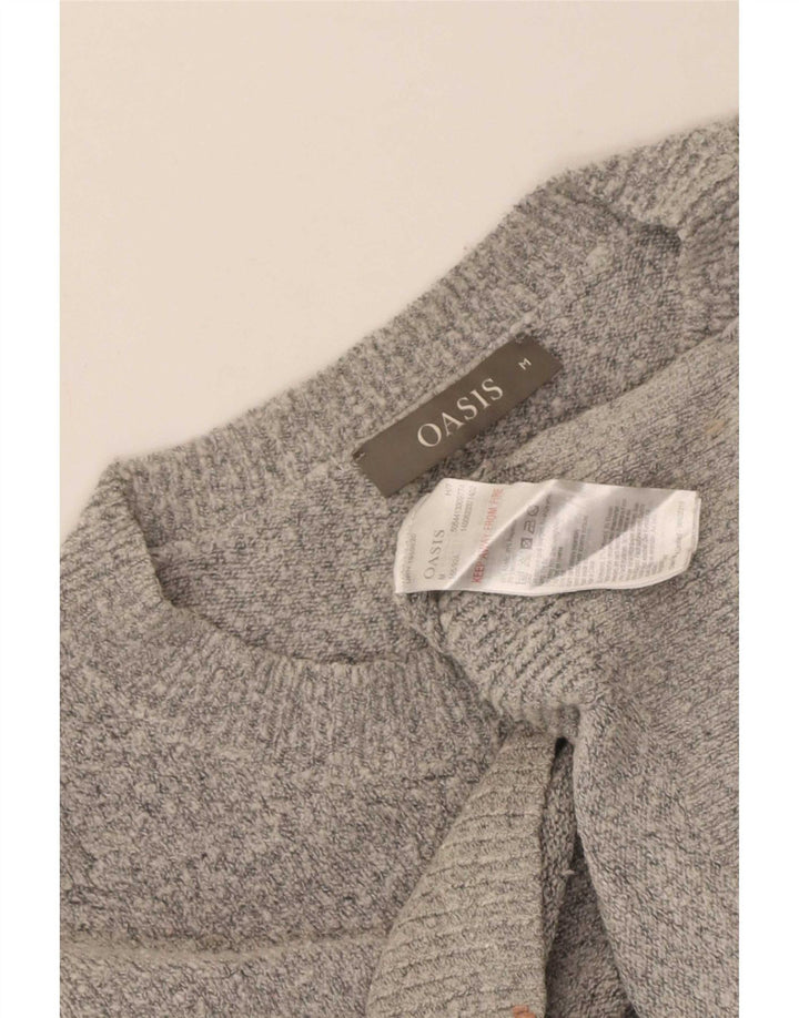 Oasis Pull col bateau pour femme UK 12 Gris moyen Acrylique