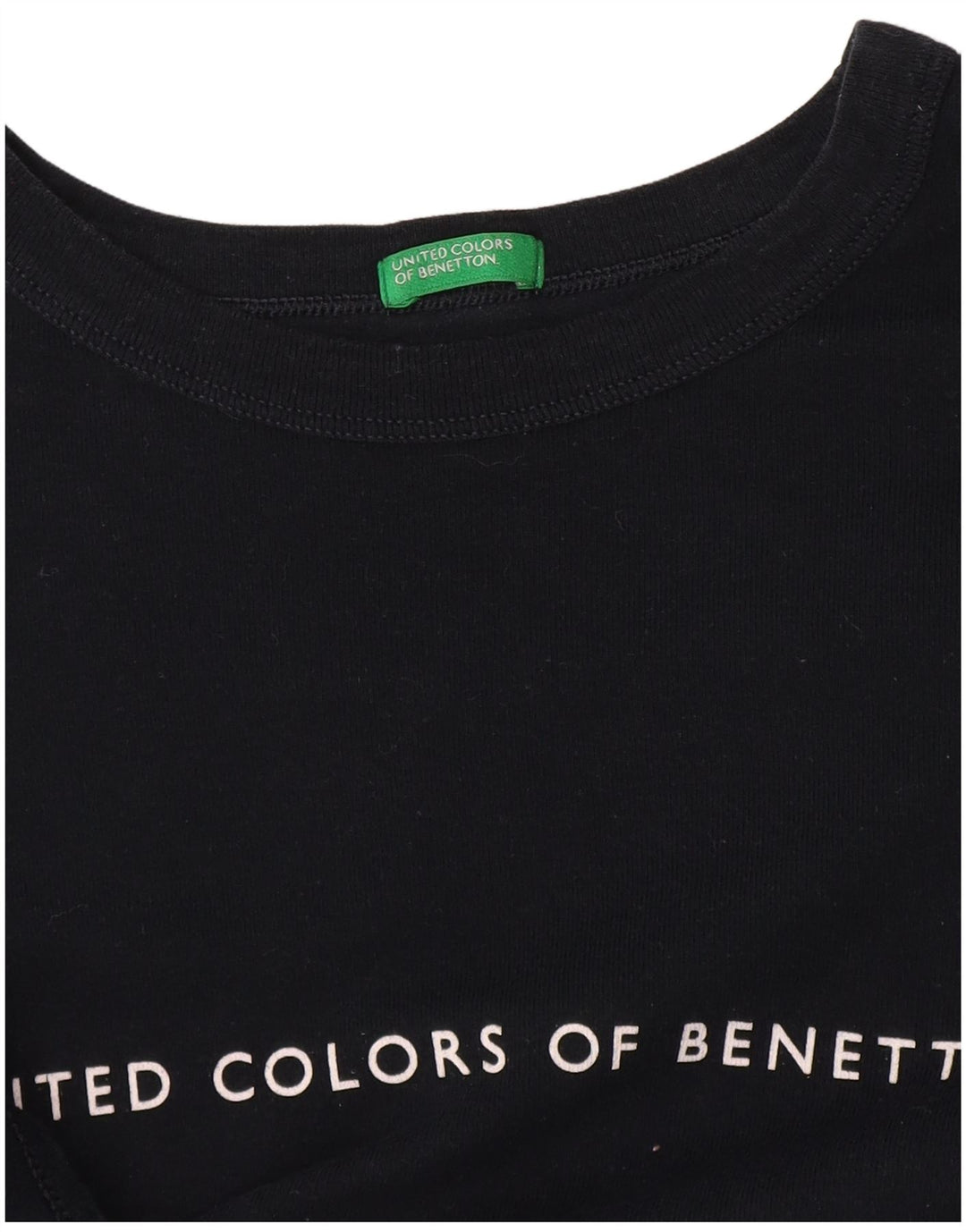 Benetton T-Shirt Graphique Femme UK 14 Bleu Marine Moyen