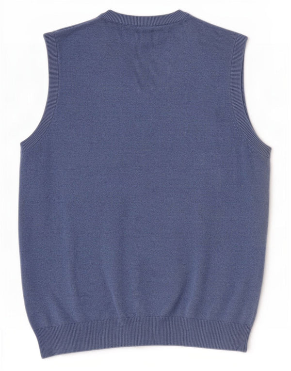 Marks & Spencer Débardeur Vest Homme Bleu Moyen Coton