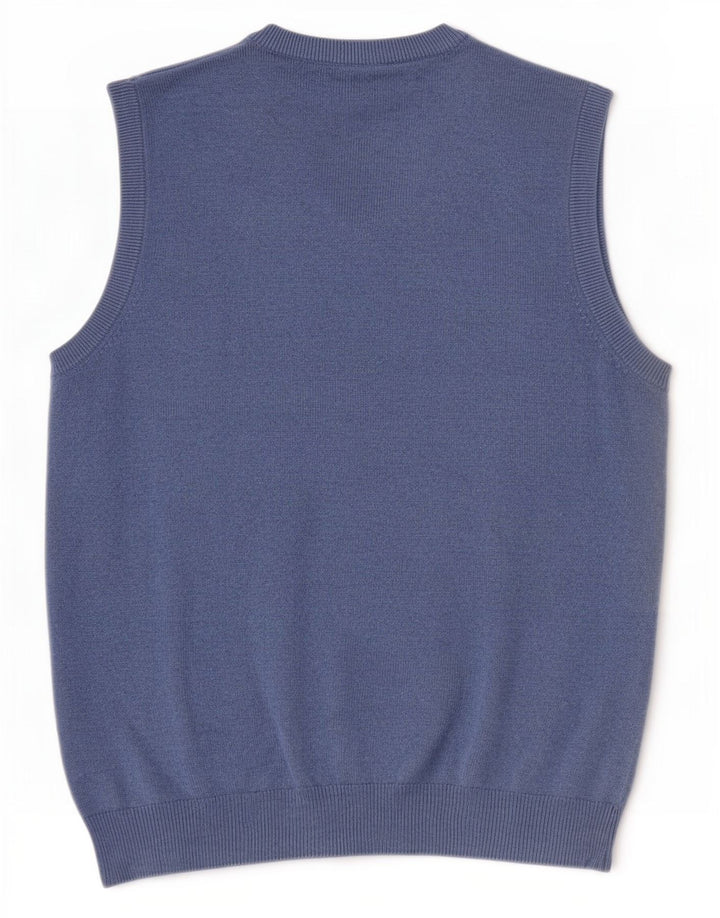 Marks & Spencer Débardeur Vest Homme Bleu Moyen Coton