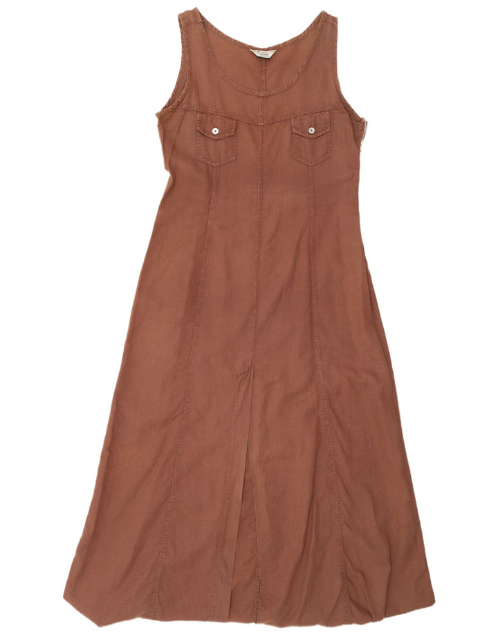 Squaw Robe longue sans manches pour femme UK 14 Large Marron