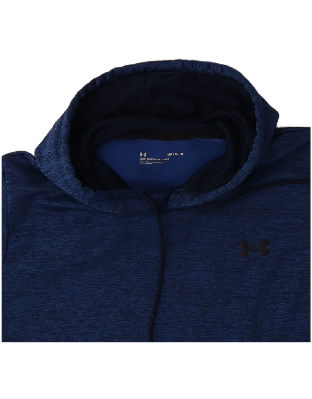 UNDER ARMOUR Pull à Capuche Coupe Ample Homme Bleu Moyen Moucheté Polyester