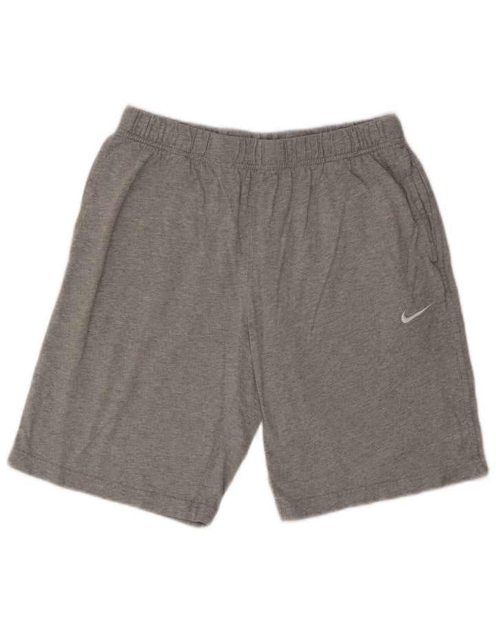 NIKE Short de sport pour hommes, grand, gris, coton