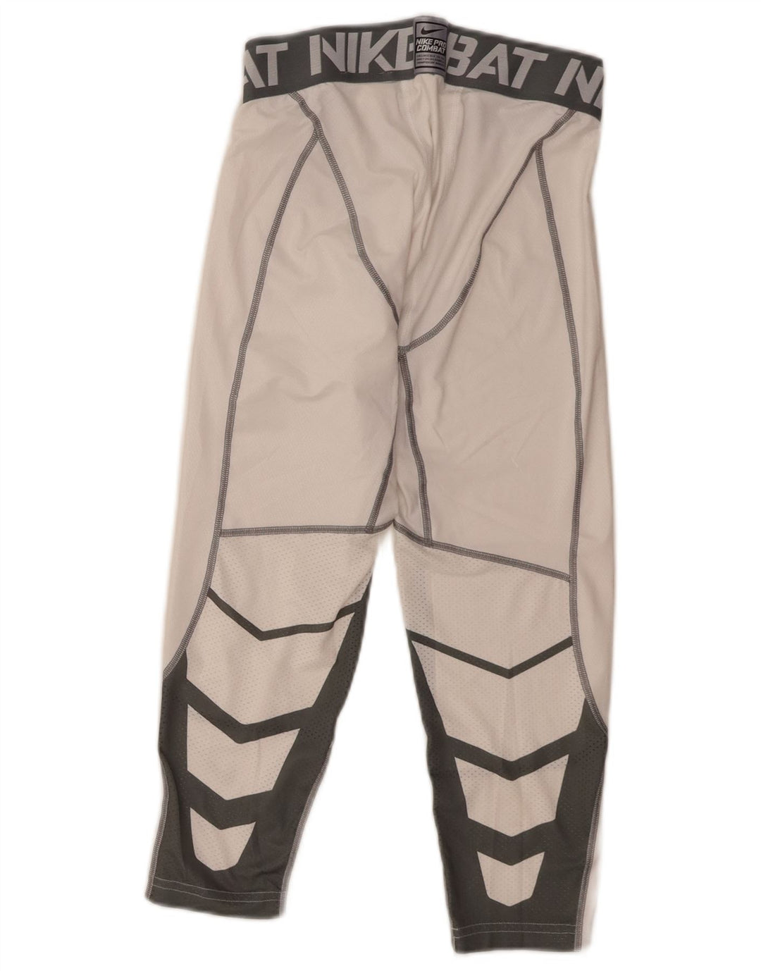 NIKE Boys Capri Leggings 11-12 Years Large White Colourblock Polyester