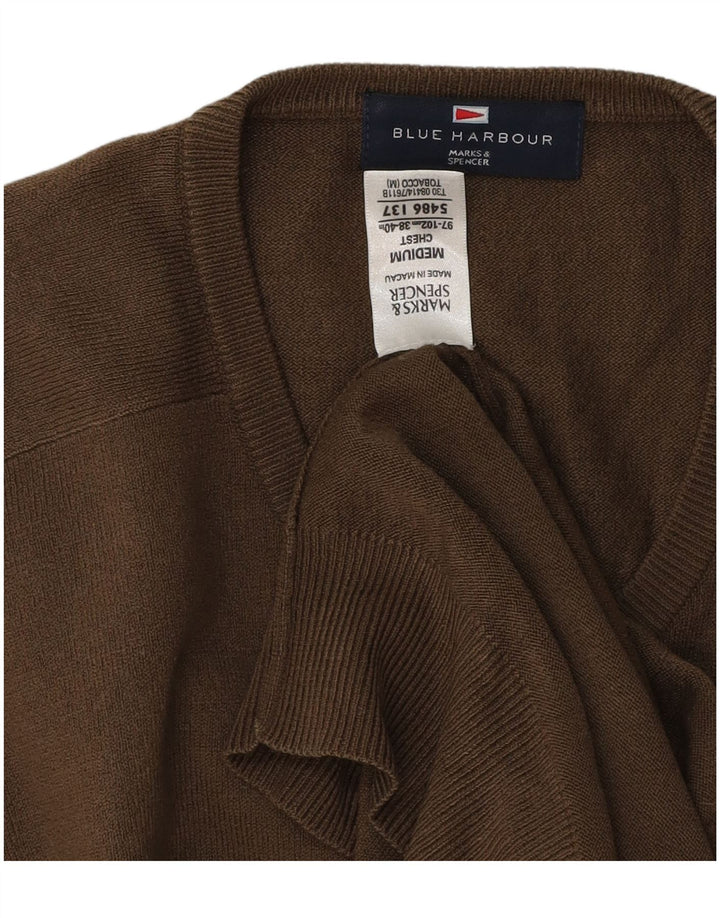 Marks & Spencer Pull Blue Harbor Col V Homme Marron Moyen