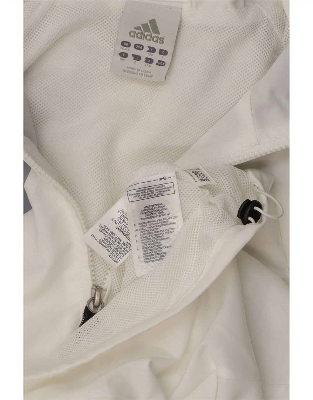 ADIDAS Veste de survêtement pour homme UK 46/48 XL Blanc Colorblock Polyester