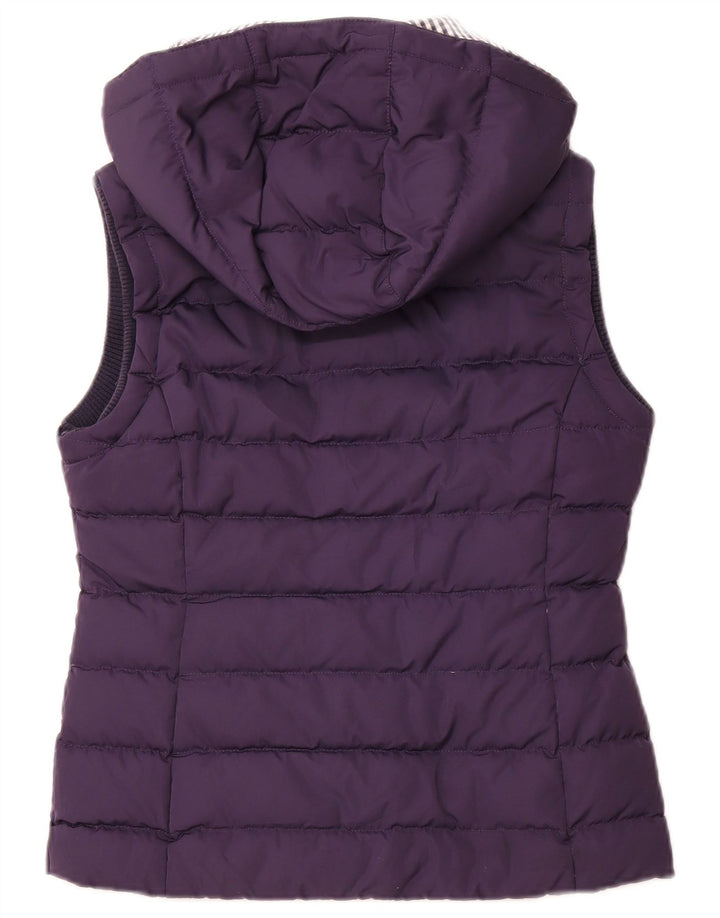 JACK WILLS Gilet rembourré à capuche pour femme UK 10 Small Bleu marine Polyester