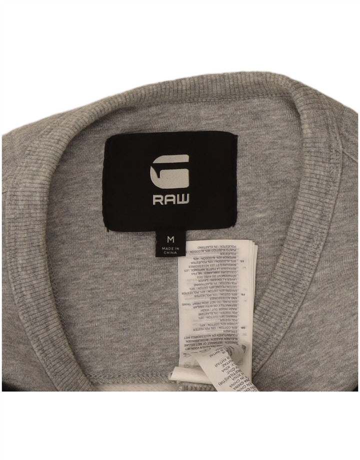 G-STAR Sweat-Shirt Graphique Homme Gris Moyen Polyester Colorblock
