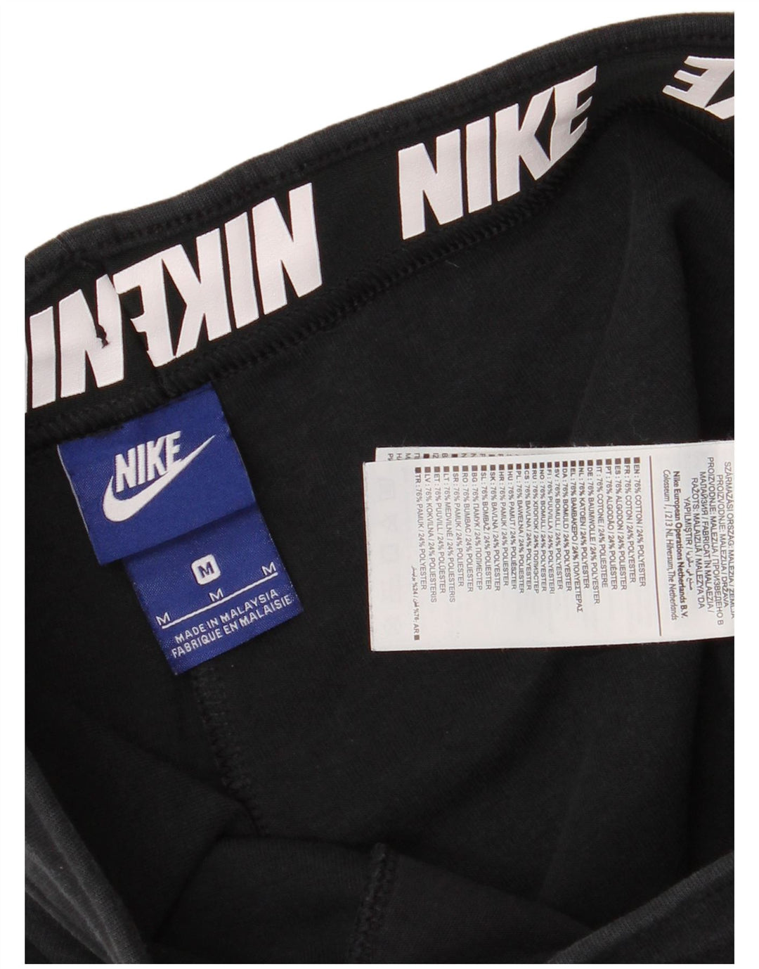 Nike Pantalon de survêtement Capri pour femme UK 14 Coton noir moyen