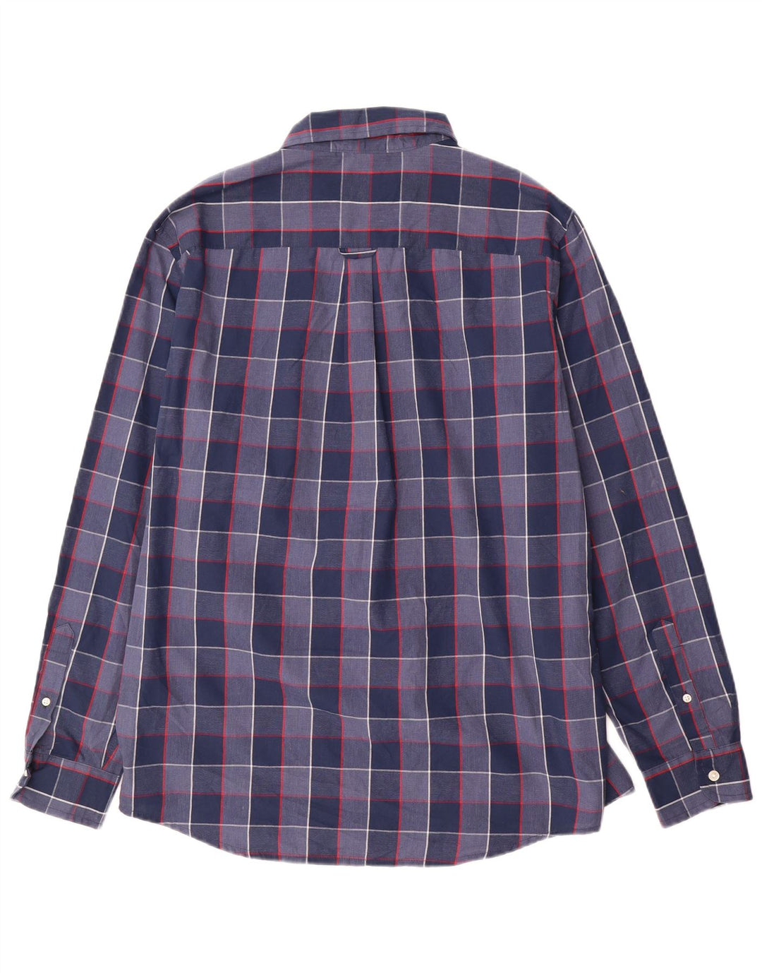 Chaps Chemise Homme Facile d'entretien Grand Carreau Bleu Marine en Coton