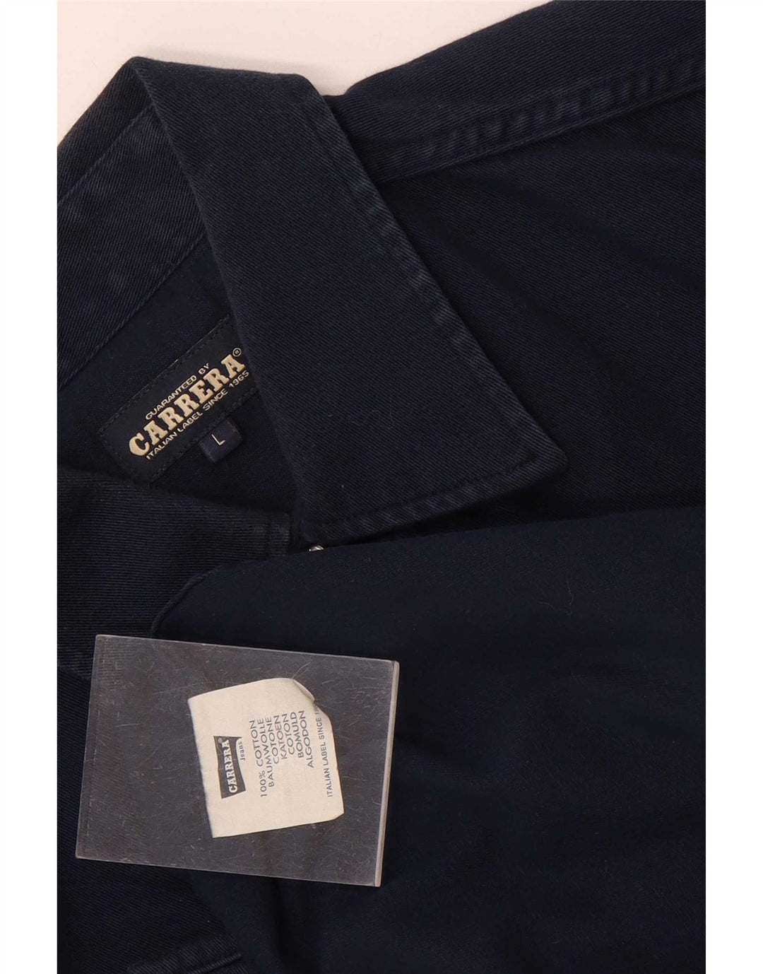Carrera Chemise Homme Large Bleu Marine Coton