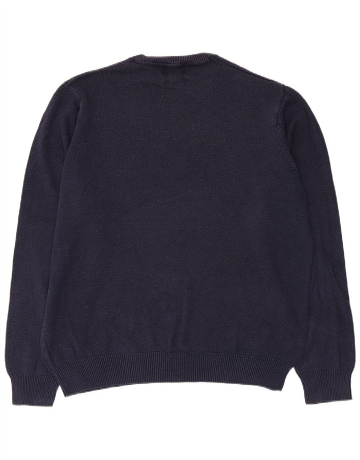 Marks & Spencer Pull col rond homme bleu marine moyen coton