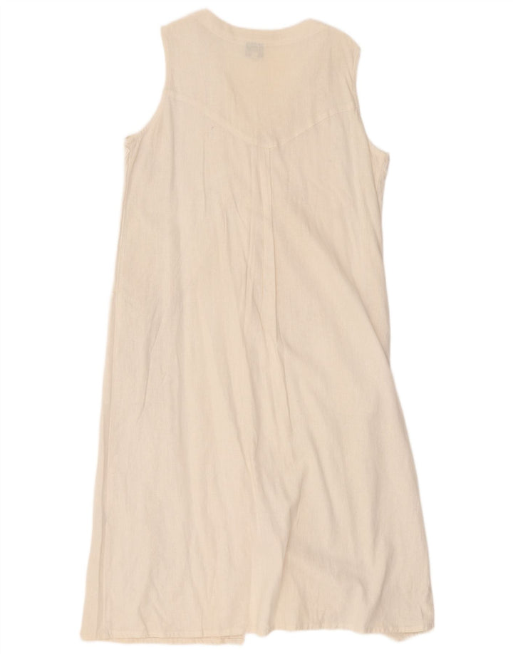 Marila Robe droite sans manches pour femme UK 14 Lin blanc moyen