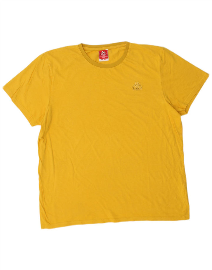 KAPPA T-Shirt Homme Top 2XL Jaune Coton
