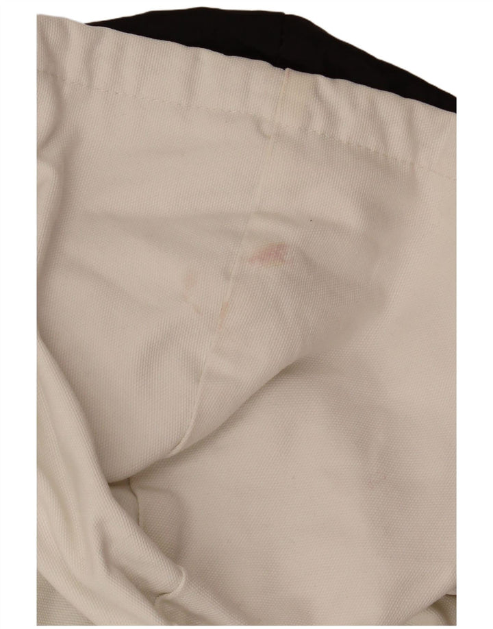 Richlu Veste bomber à capuche pour homme UK 40 Large en coton blanc cassé