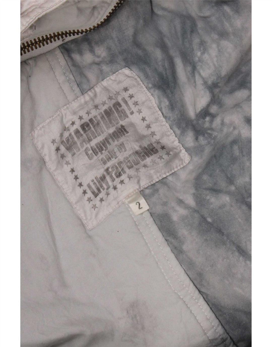 Lily Farouche Veste de ski surdimensionnée à capuche pour femme US 2 XS Gris géométrique