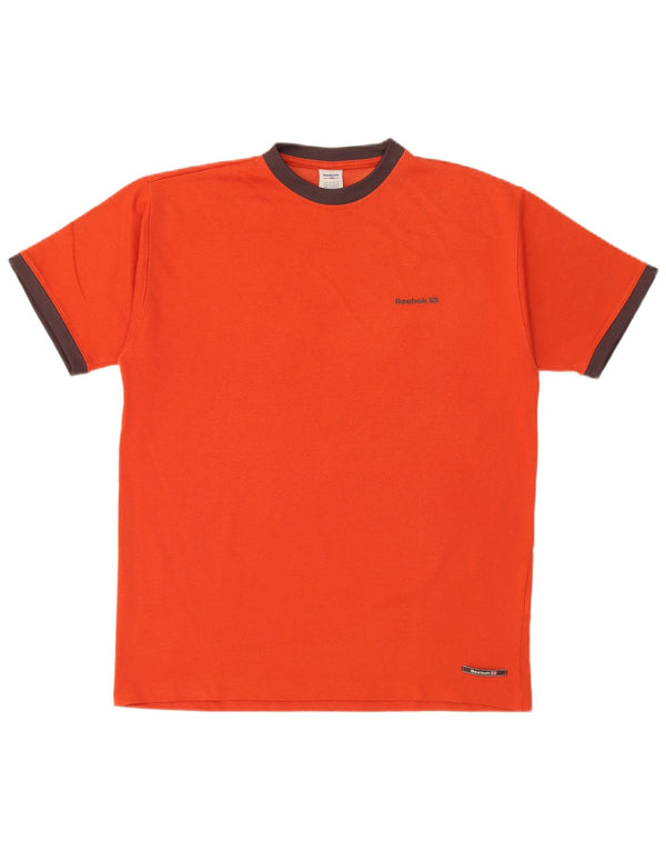 Reebok T-Shirt Homme Haut Large Orange Coton