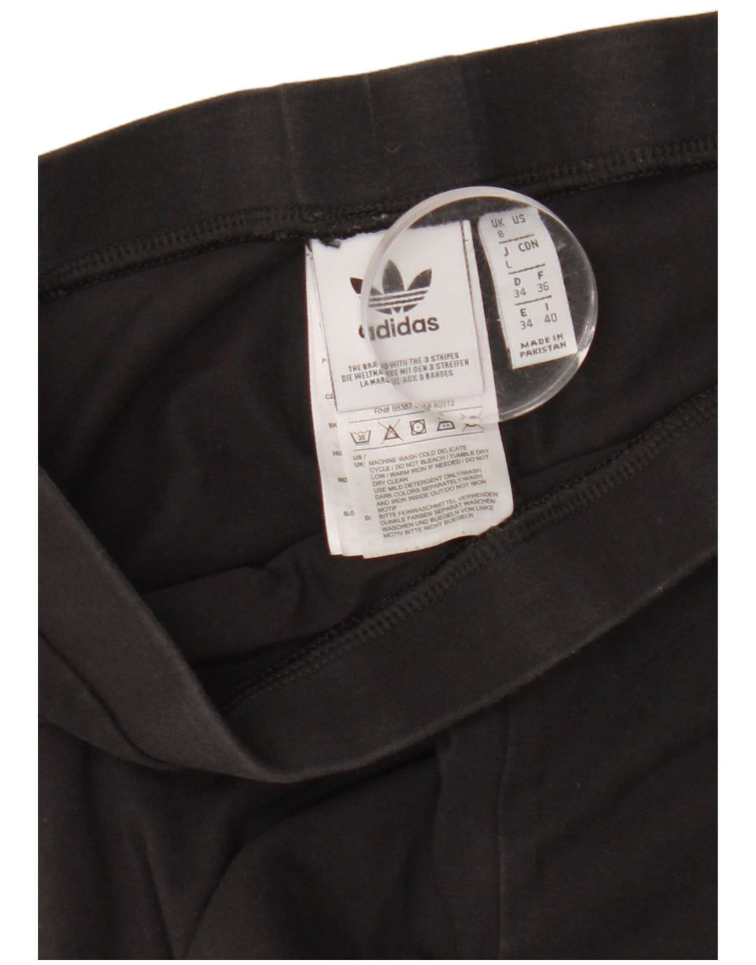 Adidas Leggings Femme UK 8 Petit Coton Noir