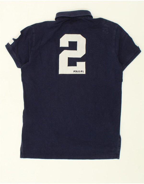 POLO RALPH LAUREN Polo de rugby graphique ajusté sur mesure pour homme, petit, bleu marine