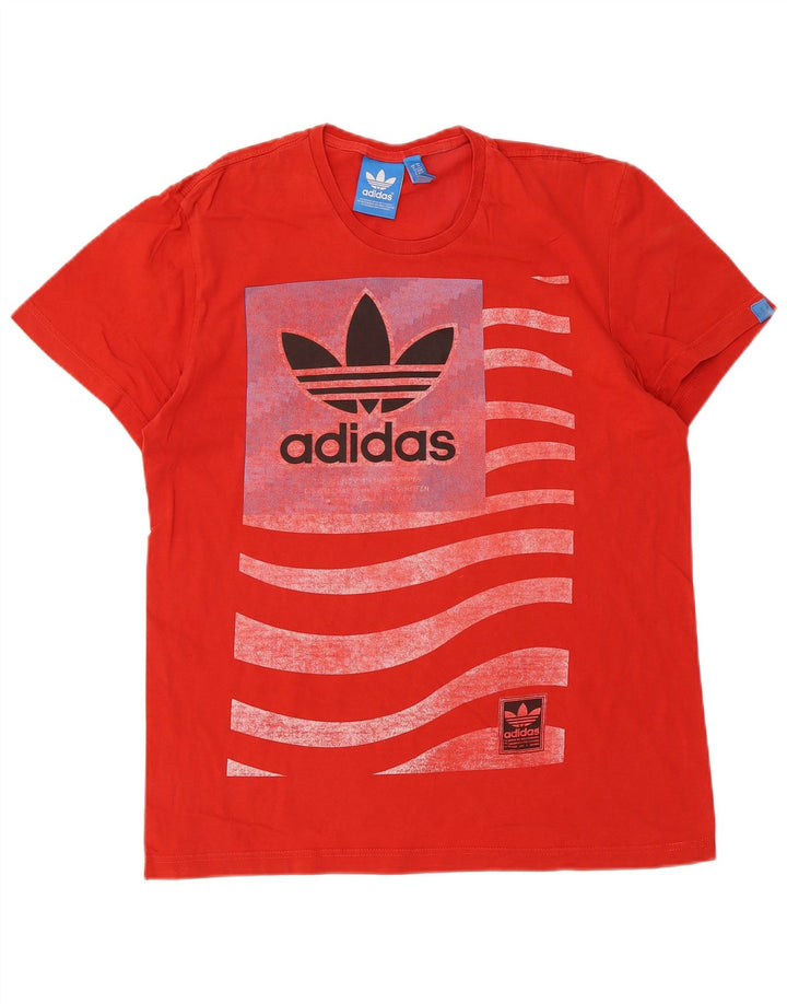 Adidas T-Shirt Graphique Homme Rouge Moyen
