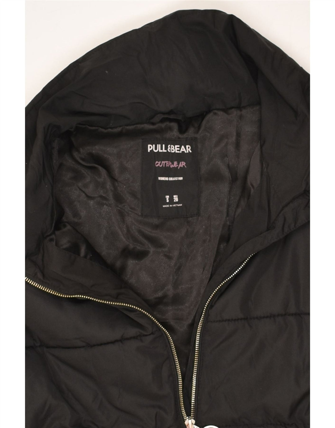 PULL & BEAR Womens Padded Jacket UK 10 Small Black Polyester | Vintage Pull & Bear | Thrift | Second-Hand Pull & Bear | Used Clothing | Messina Hembry 