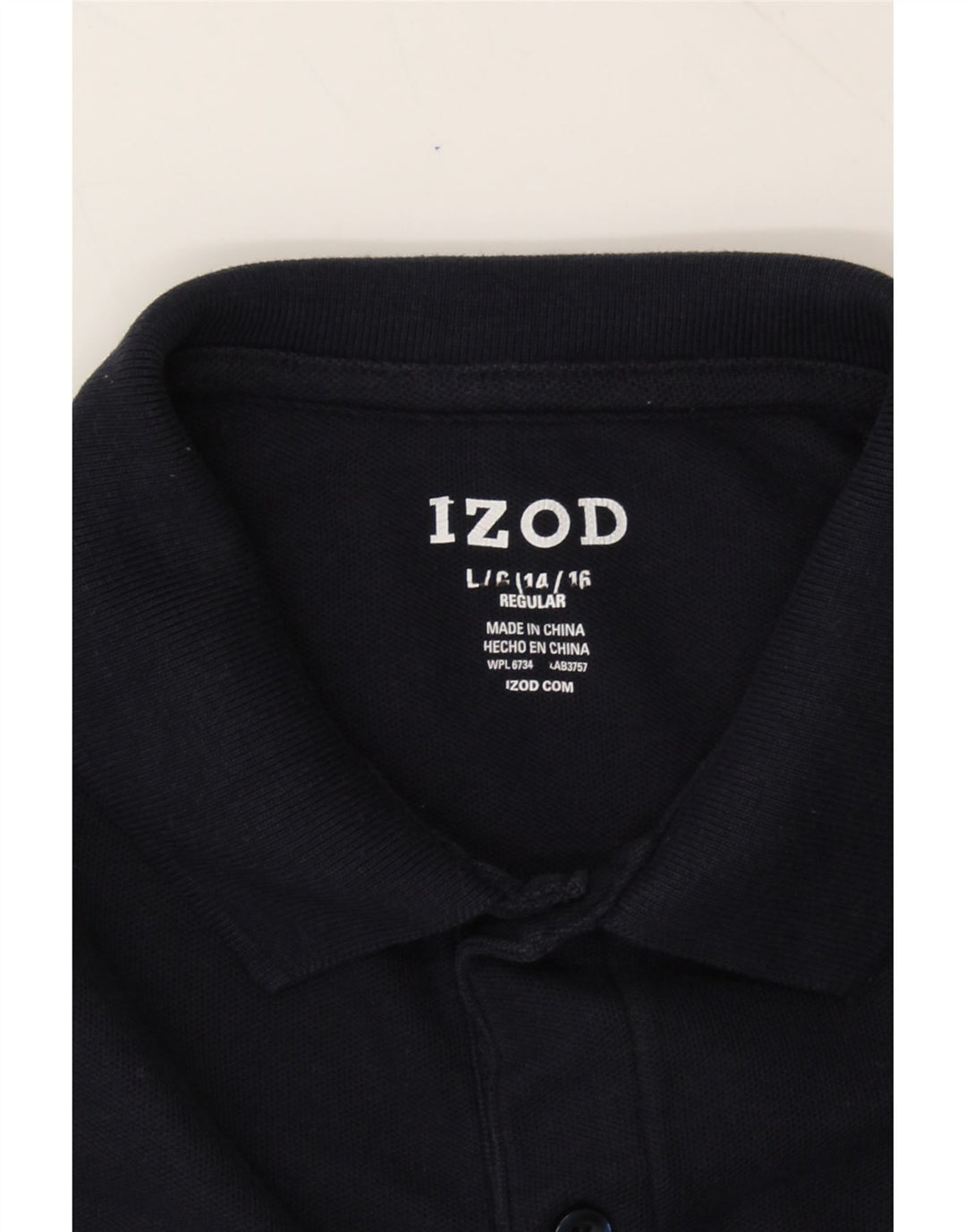 IZOD Boys Regular Polo Shirt 14-15 Years Large  Navy Blue Vintage Izod and Second-Hand Izod from Messina Hembry 