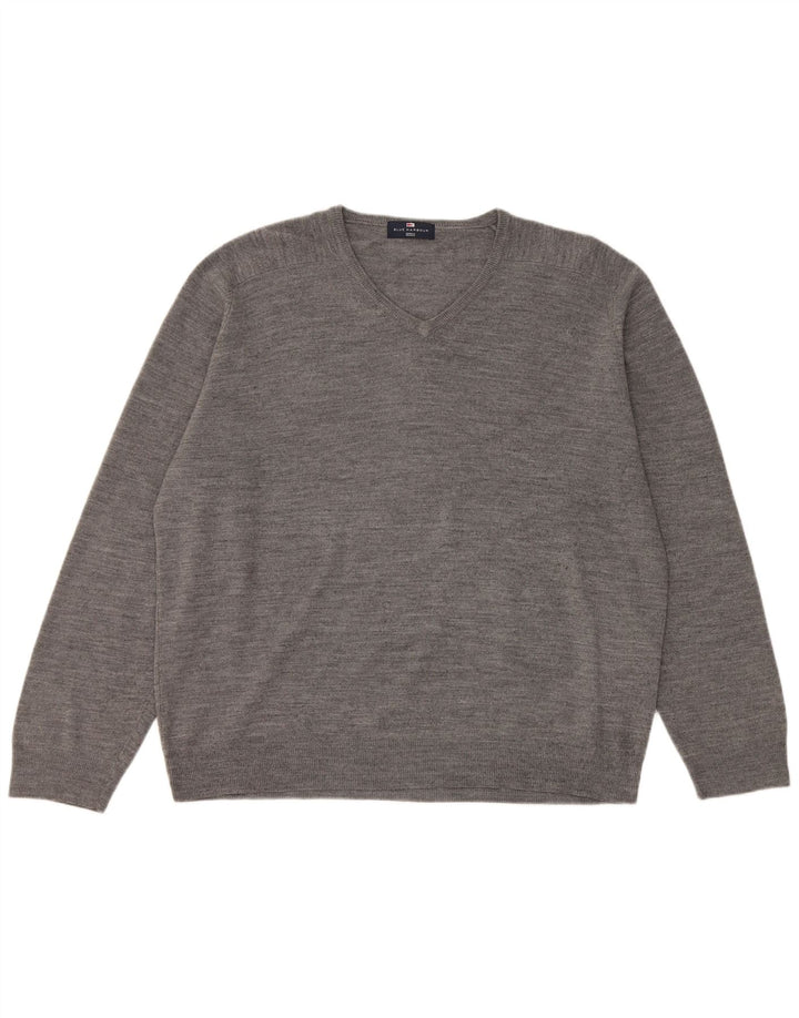 Marks & Spencer Pull Col V Homme XL Gris Acrylique