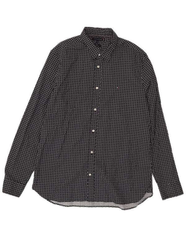 Tommy Hilfiger Chemise Slim Fit XL Coton à Pois Noir