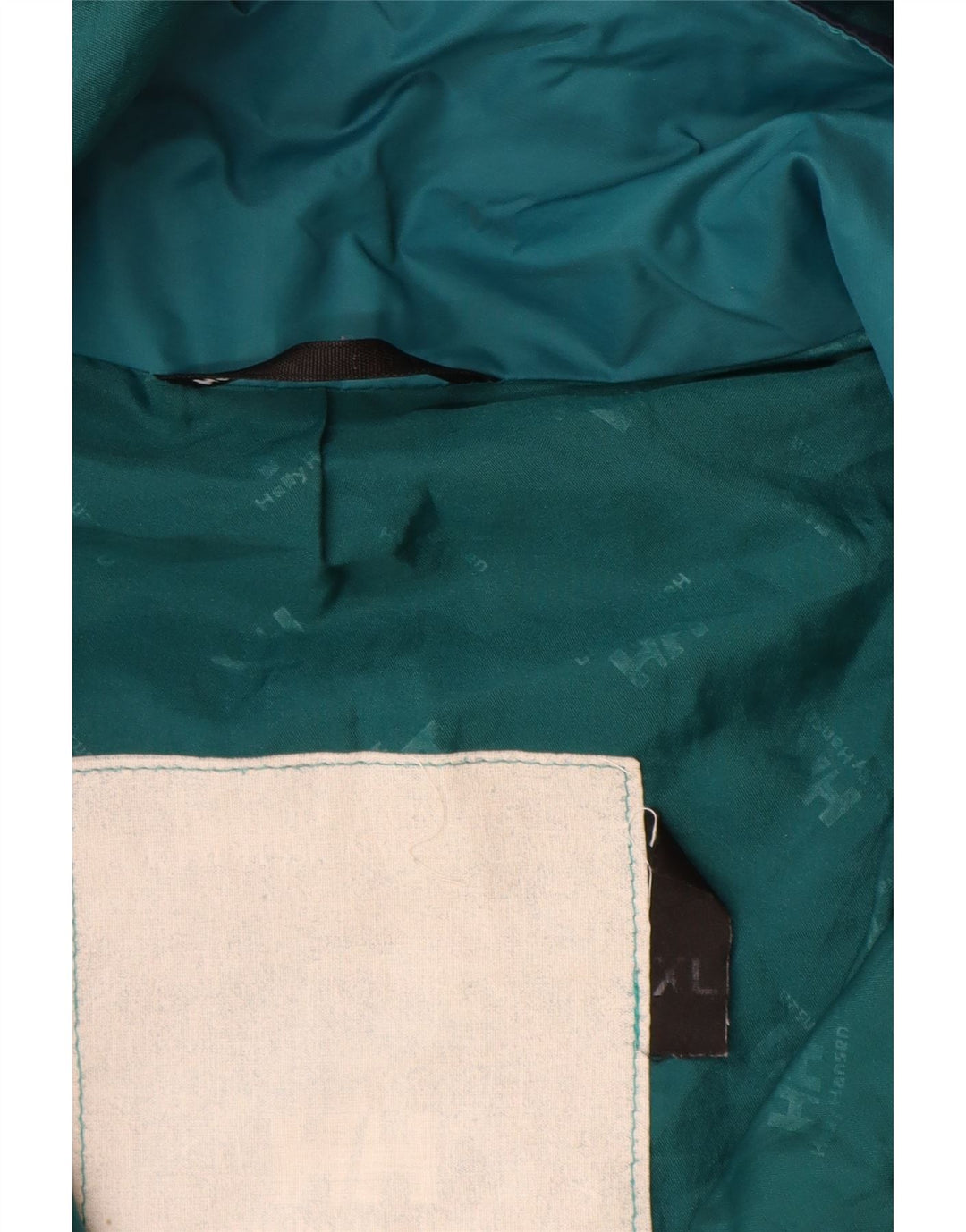 HELLY HANSEN Veste de pluie à capuche pour homme UK 42 XL Bleu marine Colourblock