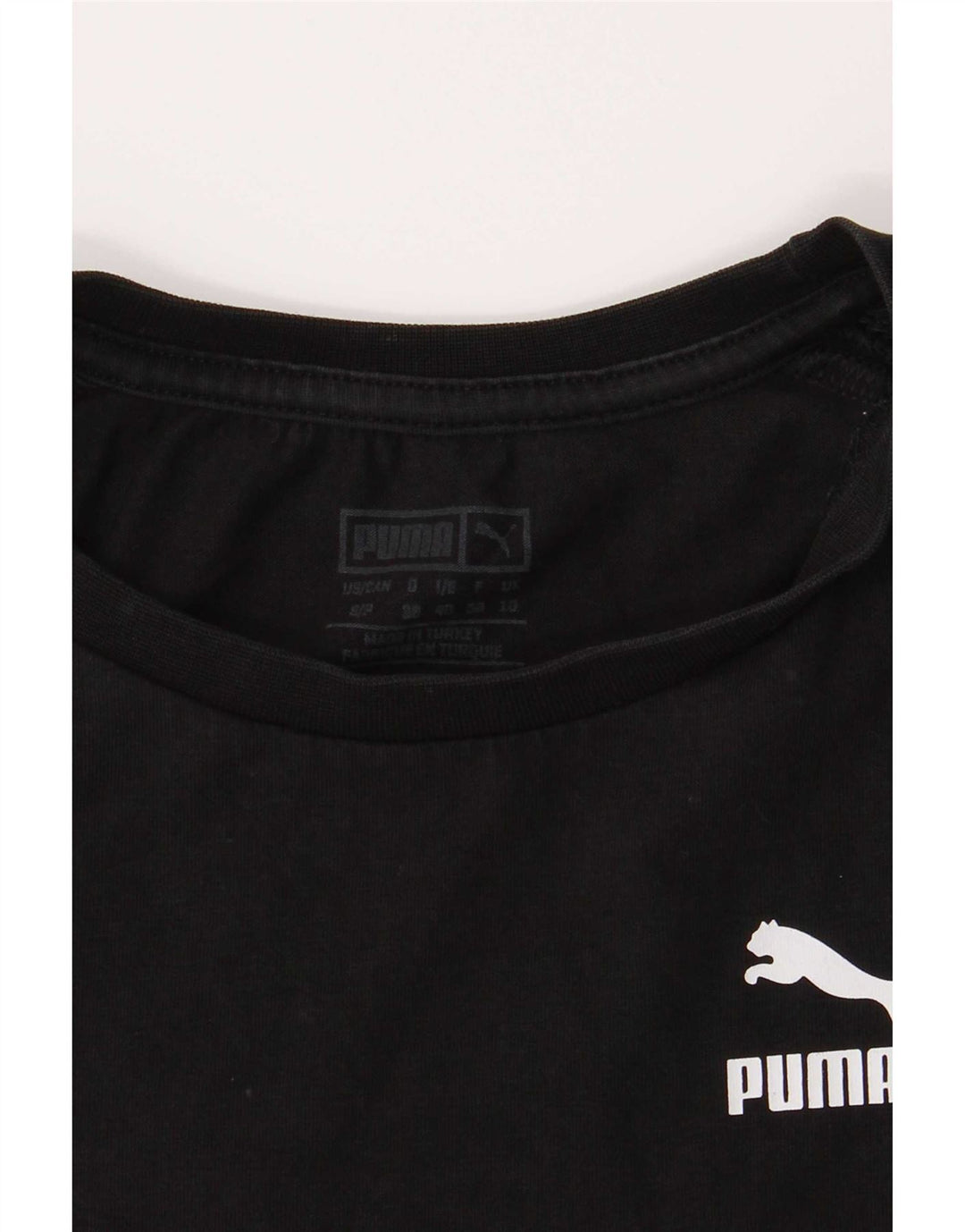 Puma Haut court à manches longues pour femme UK 10 Small Noir
