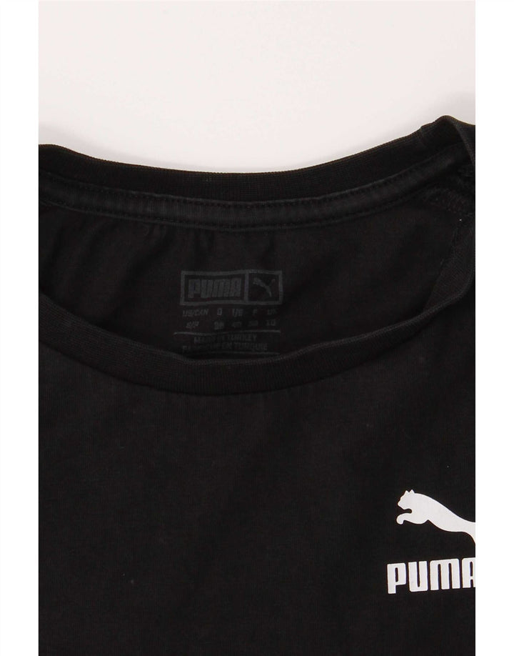 Puma Haut court à manches longues pour femme UK 10 Small Noir